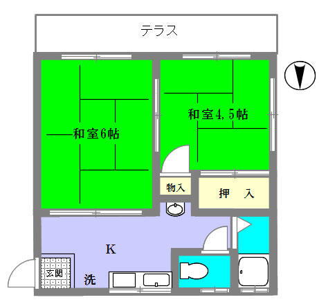 東京都目黒区南２丁目 都立大学駅 2K アパート 賃貸物件詳細