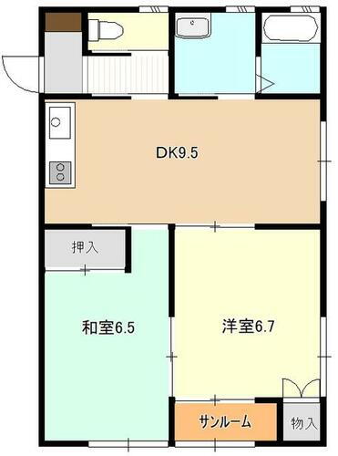 石川県金沢市入江３丁目 2DK アパート 賃貸物件詳細