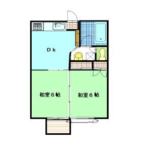 ラッキーホーム 2階 2DK 賃貸物件詳細