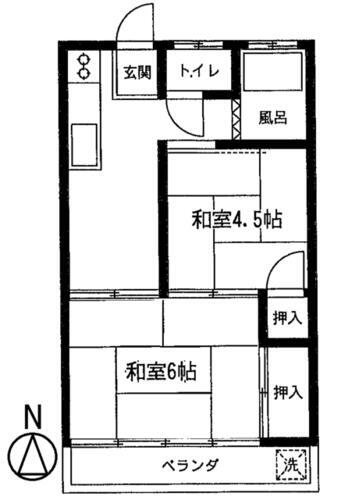 東京都府中市押立町１丁目 武蔵野台駅 2DK マンション 賃貸物件詳細