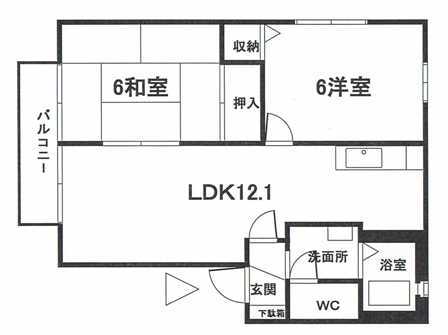 シャルマン・ヒロＡ棟 2階 2LDK 賃貸物件詳細