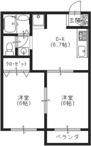 山梨県笛吹市石和町山崎 石和温泉駅 2DK アパート 賃貸物件詳細