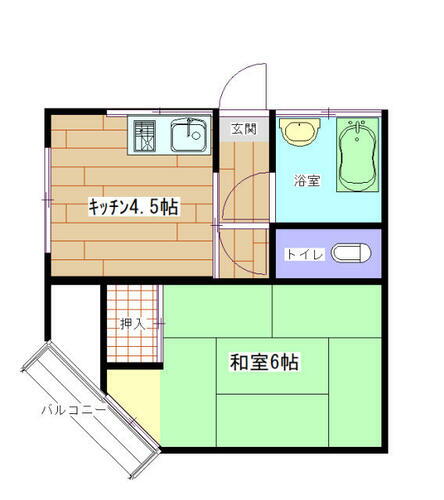 室園マンション 3階 1DK 賃貸物件詳細