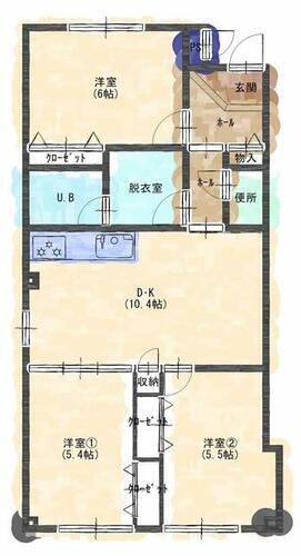 メゾン富雄 1階 3LDK 賃貸物件詳細