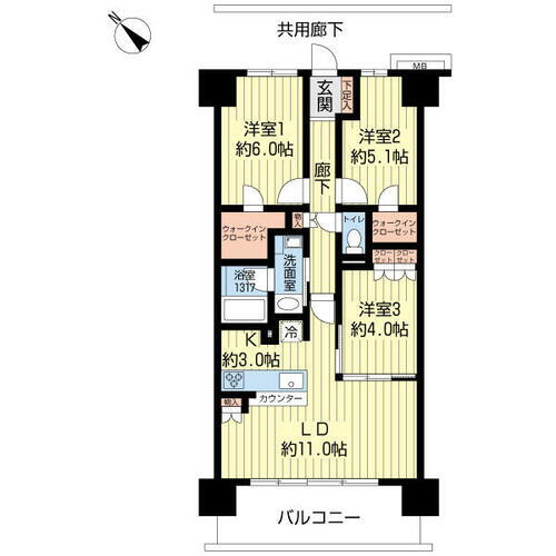 千葉県千葉市中央区港町 本千葉駅 3LDK マンション 賃貸物件詳細