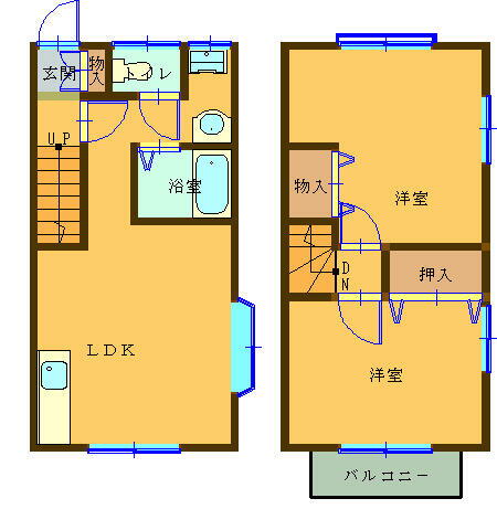 メゾンアビエス 1階 2LDK 賃貸物件詳細