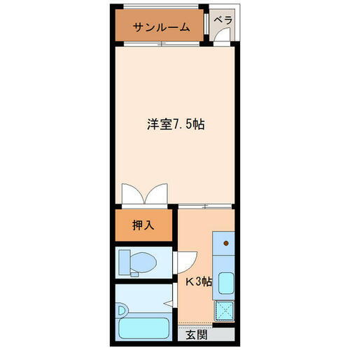 ベルコリーヌ横川 4階 1K 賃貸物件詳細