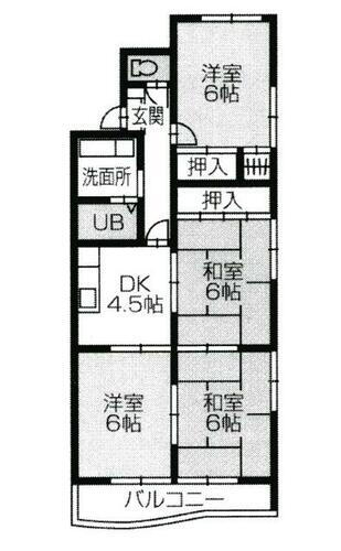 愛知県豊橋市西岩田１丁目 4DK マンション 賃貸物件詳細