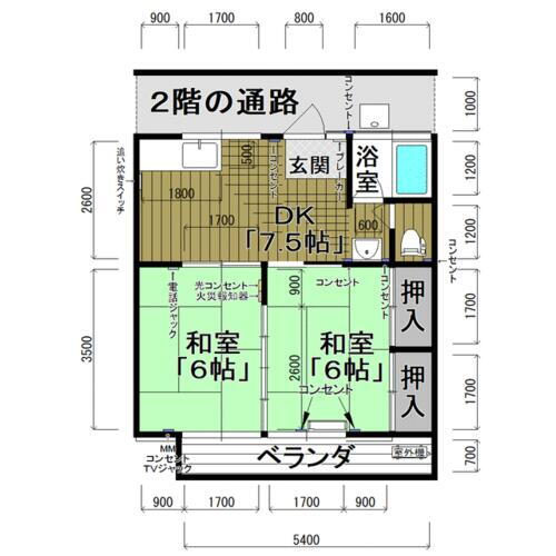 神奈川県小田原市扇町１丁目 緑町駅 2DK アパート 賃貸物件詳細