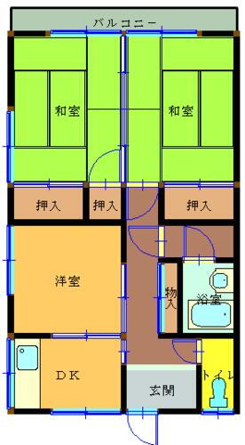 山梨県甲斐市万才 竜王駅 3K アパート 賃貸物件詳細