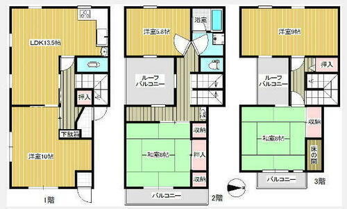 広島県福山市今津町５丁目 築53年5ヶ月 3階建