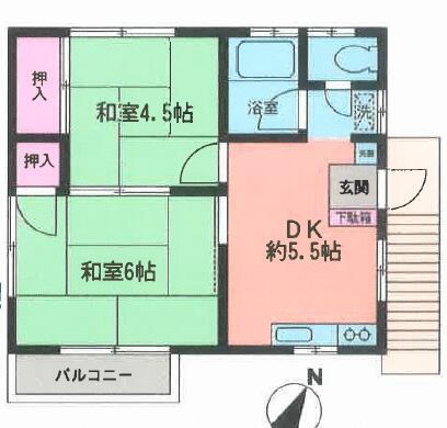 神奈川県平塚市平塚２丁目 平塚駅 2DK アパート 賃貸物件詳細