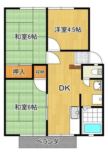兵庫県姫路市田寺８丁目 姫路駅 3DK アパート 賃貸物件詳細