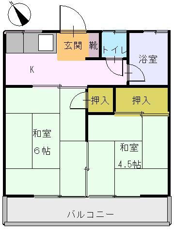 千葉県市川市新井３丁目 南行徳駅 2K アパート 賃貸物件詳細