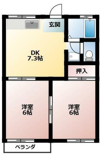 大阪府高槻市安岡寺町１丁目 高槻駅 2DK アパート 賃貸物件詳細