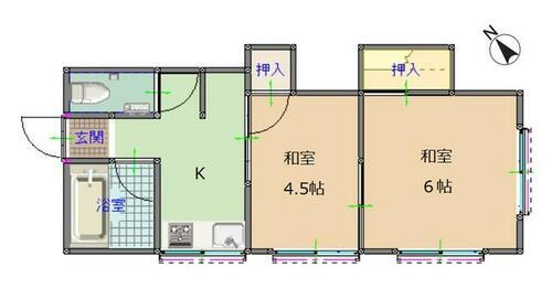 神奈川県横須賀市坂本町６丁目 汐入駅 2K アパート 賃貸物件詳細