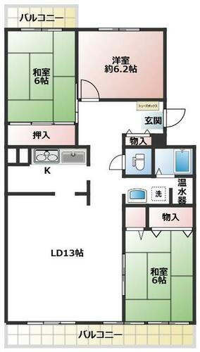 千葉県市川市南大野２丁目 市川大野駅 3LDK マンション 賃貸物件詳細