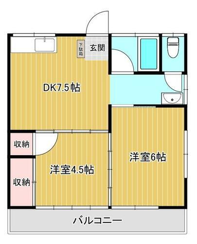 熊本県熊本市東区八反田３丁目 2DK アパート 賃貸物件詳細