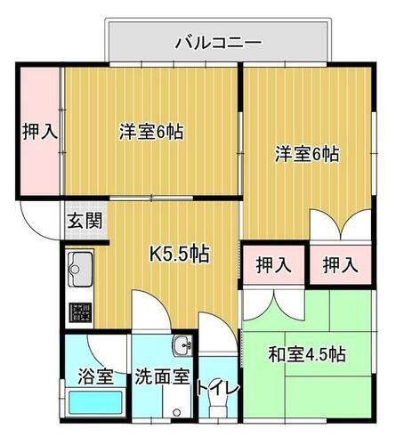 リバティパレス 1階 3K 賃貸物件詳細