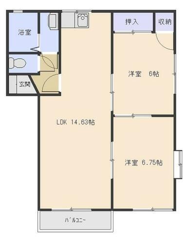 栃木県宇都宮市鶴田町 2LDK アパート 賃貸物件詳細