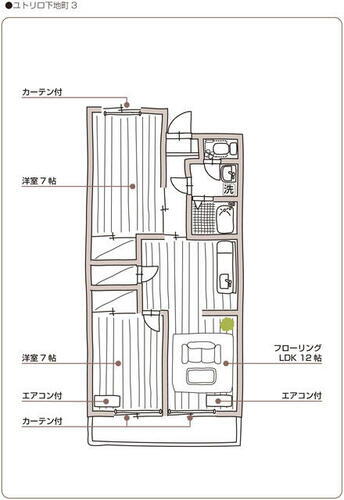 愛知県豊橋市下地町字横山 市役所前駅 2LDK アパート 賃貸物件詳細