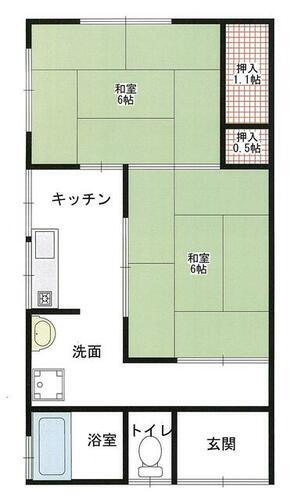  和室６帖が２部屋あります。　キッチンや和室にも窓がありとても明るいです。