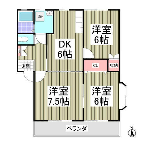 群馬県前橋市総社町植野 群馬総社駅 3DK アパート 賃貸物件詳細