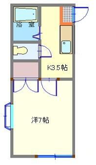 宮城県仙台市若林区中倉１丁目 薬師堂駅 1K アパート 賃貸物件詳細