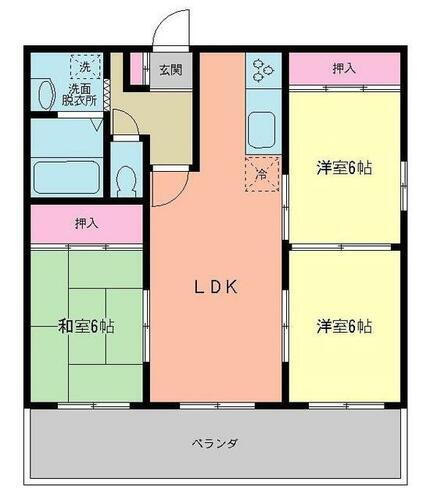 シャトレ松原 2階 3LDK 賃貸物件詳細