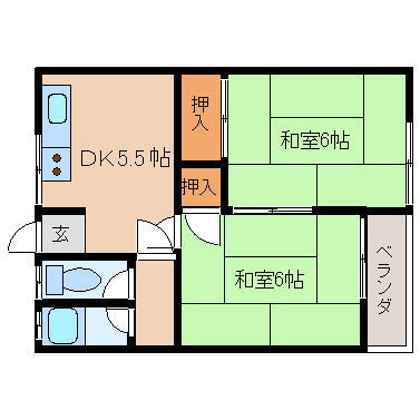 京都府向日市上植野町 長岡京駅 2DK アパート 賃貸物件詳細