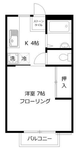 神奈川県川崎市多摩区枡形６丁目 向ヶ丘遊園駅 1K アパート 賃貸物件詳細