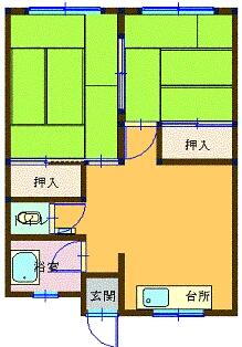 兵庫県明石市魚住町清水 魚住駅 2DK アパート 賃貸物件詳細