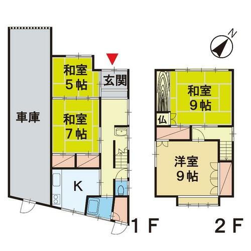 八尾町下新町貸家 4K 賃貸物件詳細