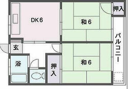 古川ビル 3階 2DK 賃貸物件詳細