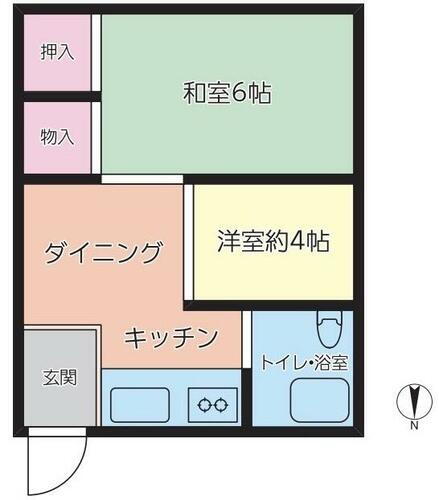 神奈川県横浜市中区本牧町１丁目 山手駅 2K アパート 賃貸物件詳細