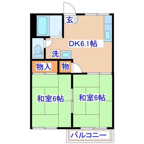 福島県相馬市北飯渕１丁目 相馬駅 2DK アパート 賃貸物件詳細