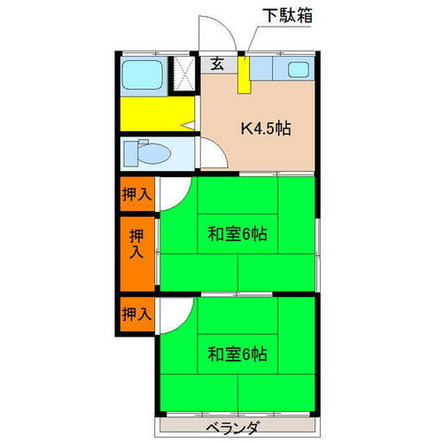 宮城県仙台市宮城野区清水沼２丁目 2階建 築52年7ヶ月