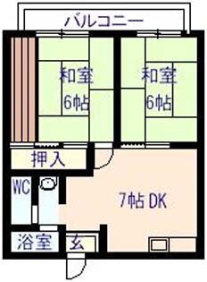 タウニィつくしんぼ 1階 2DK 賃貸物件詳細