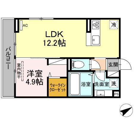 熊本県熊本市北区清水新地３丁目 新須屋駅 1LDK アパート 賃貸物件詳細