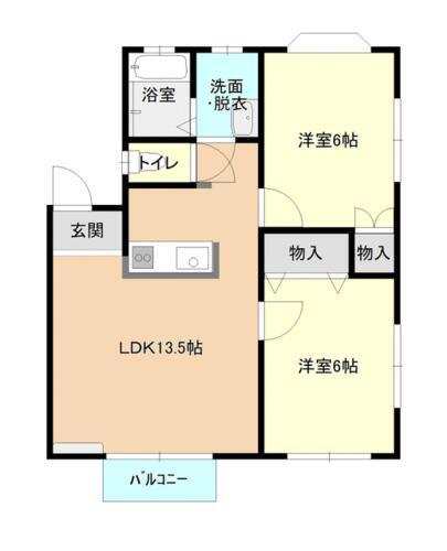 ヒカリコーポＣ棟 2階 2LDK 賃貸物件詳細