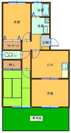 兵庫県明石市魚住町清水 魚住駅 3DK アパート 賃貸物件詳細