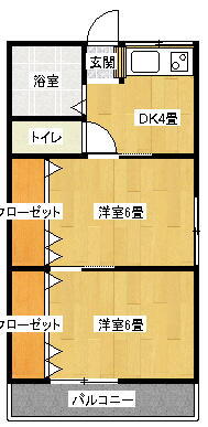 山梨県甲府市朝気２丁目 善光寺駅 2K アパート 賃貸物件詳細