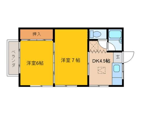 宮城県名取市植松４丁目 館腰駅 2DK アパート 賃貸物件詳細