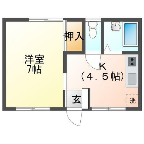 長崎県長崎市上小島３丁目 1DK アパート 賃貸物件詳細