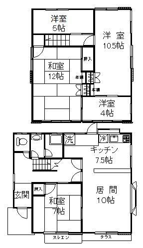 千葉県野田市木野崎 梅郷駅 5LDK 一戸建て 賃貸物件詳細