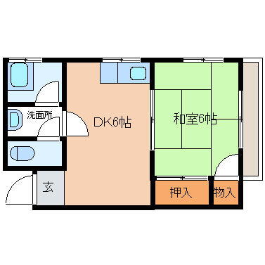 大分県大分市大字角子原 大在駅 2DK アパート 賃貸物件詳細