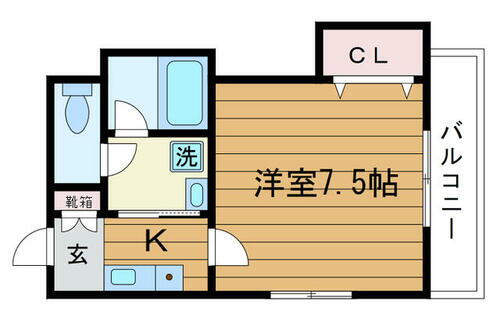 メゾンラフィーネ 3階 1K 賃貸物件詳細