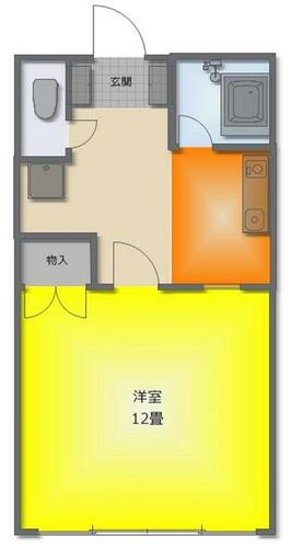 花園マンション 2階 1DK 賃貸物件詳細