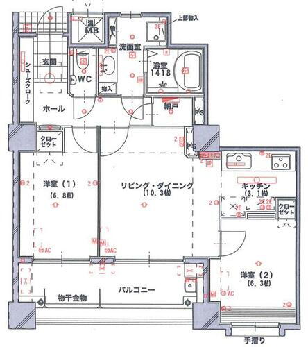 タワーグランデＣＨＡ 地上15階地下1階建