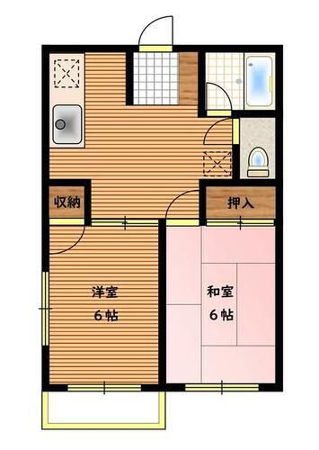 福島県郡山市亀田１丁目 郡山駅 2DK アパート 賃貸物件詳細